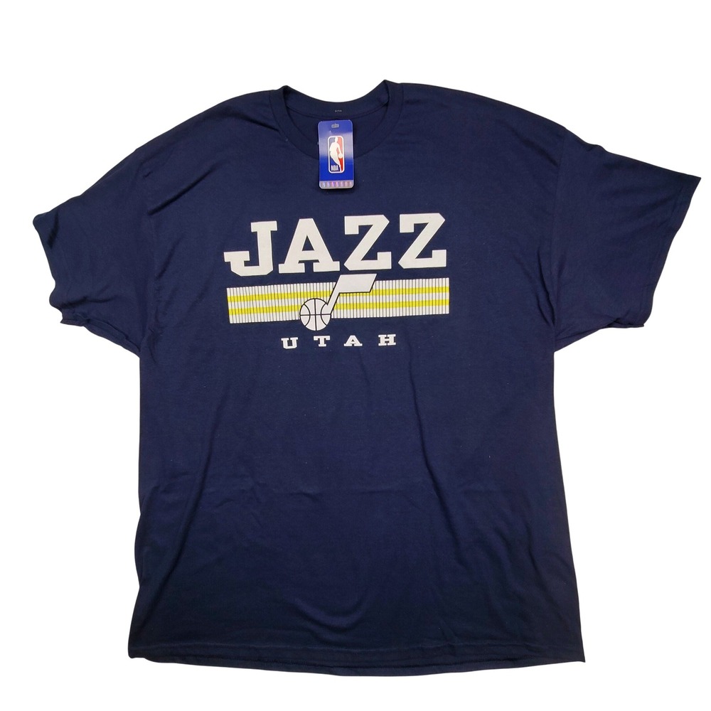 Utah Jazz Basketball NBA Mens Tee Shirt Navy Blue 2XL - Blue‎ 84 NWT